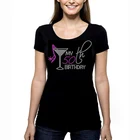 Cheap Wholesale Custom Rhinestone T-shirts The Birthday Iron On Motif Design