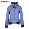 Popular style sportswear running outdoor streetwear hoodie jacquard melange bomber fleece knit winter women jacket