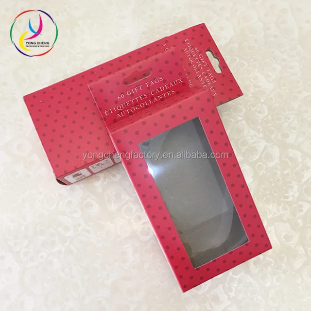 personalized paperboard christmas gift tag box with hanger and