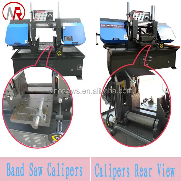 GZ4230 semi automatic Horizontal Band saw machine Hydraulic chain saw wood cutting machine