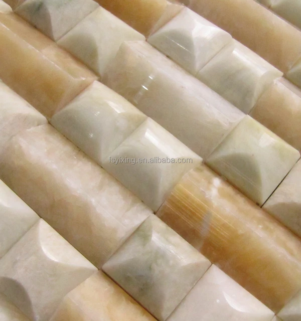 popular 3d honey onyx king marble mosaic tile for wall tile and