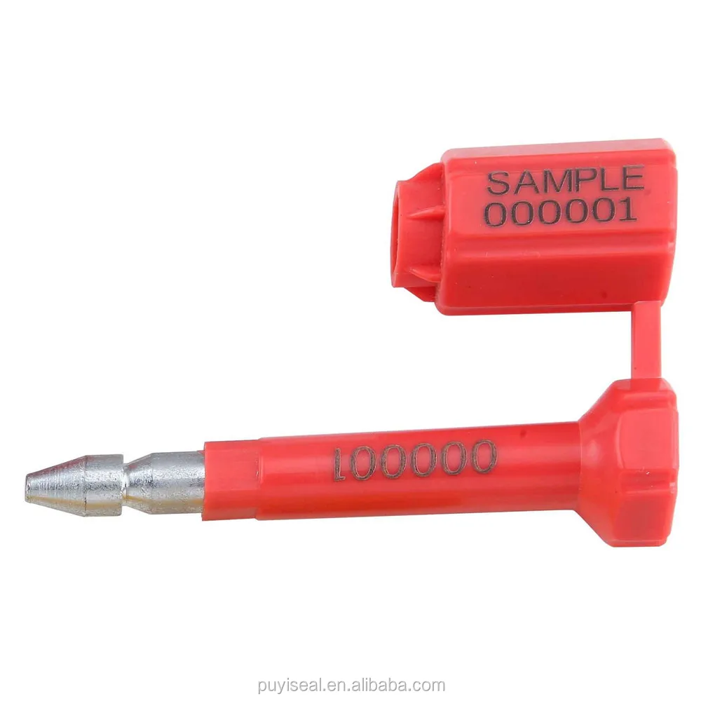 tamper-proof container security seal lock with bar code 