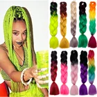 Wholesale hair extension high quality raw material ombre jumbo braid synthetic hair for braiding