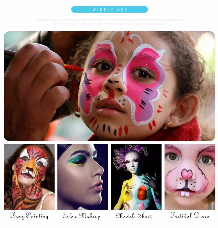 girl face body paint reactive glow neon in dark face paint