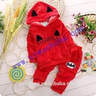 2019 new style red Diablo baby girl clothes set ,cool winter children outfit for kids