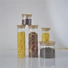 High Borosilicate Tea Pasta Glass Sugar And Coffee Storage Jar Set