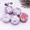 Wholesale Creative 75mm diameter round wedding candy box/printing tin can for cakes cookies food packaging