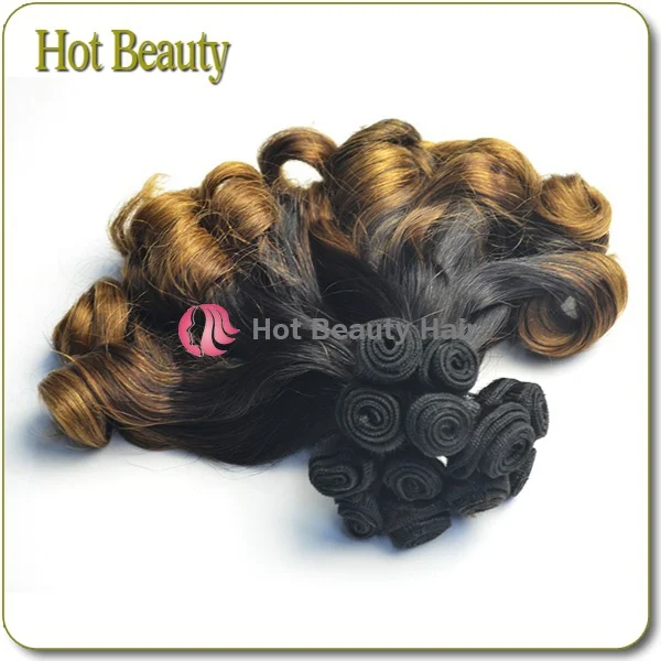 2014 New style 7A tangle free mixed color hair weave