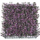 50*50cm Anti-UV outdoor decorative artificial purple auspicious grass wall artificial grass mat panels for landscape