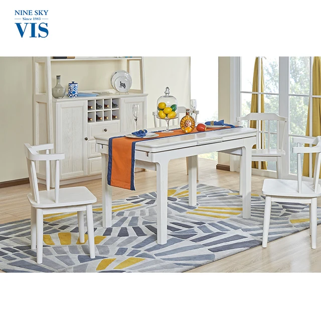 Fashion Modern Contemporary Formal White Kitchen Dining Room Furniture Sets For Sale