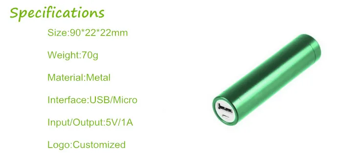 Mini 2600mAh Power Bank/ Portable Charger for mobile phone with customized logo - ANKUX.COM