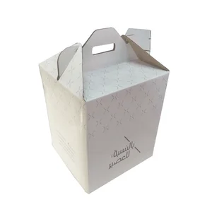 custom printing corrugated paper gift box with handle
