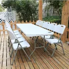 Hot sale plastic catering folding dining table and chairs set