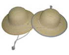 Sunshade Bleach Natural Wheat Straw School Hats For Children