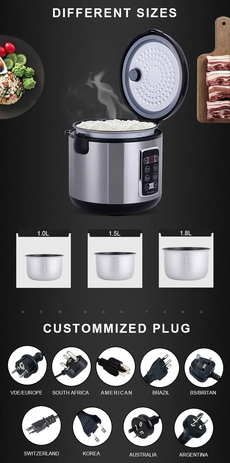 Stainless steel deluxe national brand multi big smart rice cooker