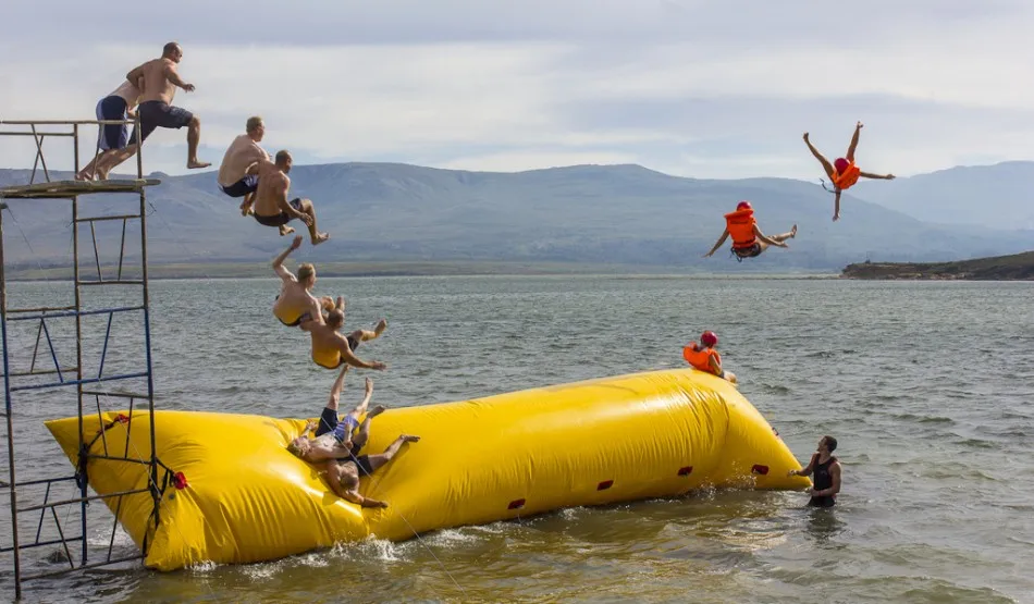 inflatable water launch pad