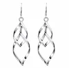 Two leaves earring eardrop dangler 925 sterling silver jewelry earring