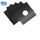10.6"x 10.6" Black Stove Burner Covers Liners Non-Stick Reusable Gas Hob Range Protectors