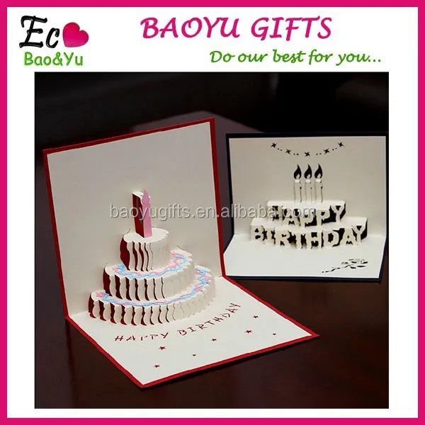 3d greeting card happy birthdaycake 3d birthday greeting cards