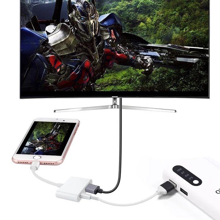 Phone To TV To Projector Digital Av Connector For Apple Jack Adapter For Apple Tv Av Adapter - ANKUX.COM