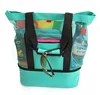 Wholesale large beach towel bag with insulated cooler tote bag