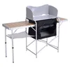 Outdoor picnic garden table foldable portable camping aluminum folding side table