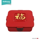 Chinese style lock plastic PP 4 compartments plastic trays and lids plastic plates and lids food storage container