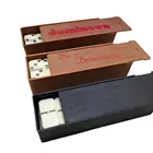 Classic Custom Ivory Domino Game Set with Cardboard Box