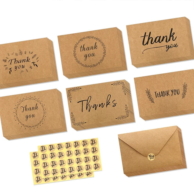 kraft color paper thanks card custom size envelope paper