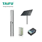 Submissable solar powered fish pond sprinkler water pump