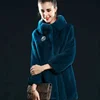 Top quality long size women mink fur coat with stand collar