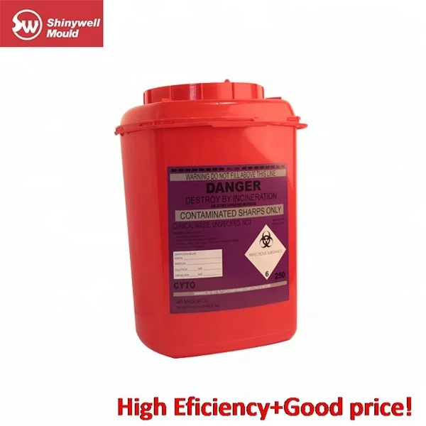 22l plastic biohazard medical waste container