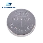 Zn / MnO2 Battery AG12 LR43 1.5v alkaline button cell battery AG12 Coin type batteries