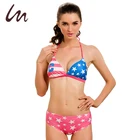 On Sale Custom Star Print Sexy Flag Bikini Swimwear