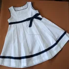 100% cotton sleeveless causal girl woven hand embroidery dress