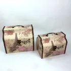 Useful paris storage trunks/UK style wood storage boxes with drawers
