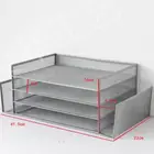 mesh metal organizer 4 Tier Desk org. w/ 2 Side