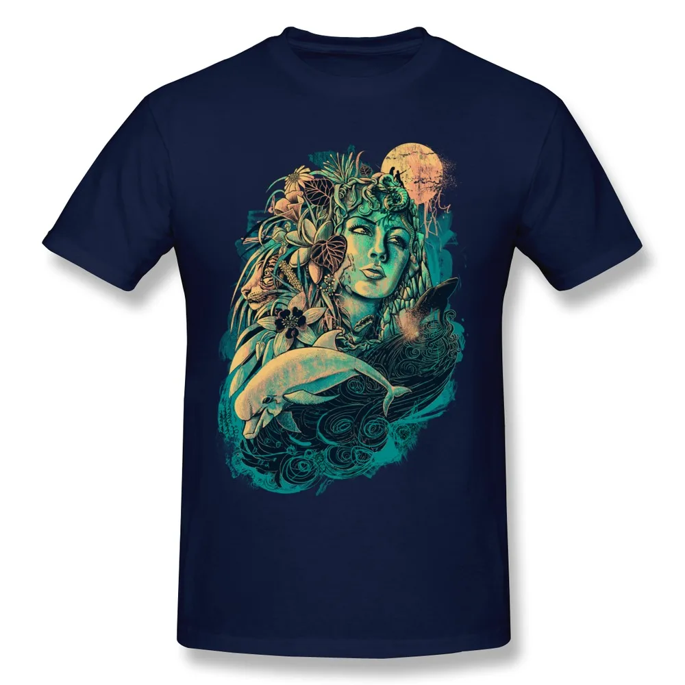 2015 Fashion Style Short Sleeve 100% Cotton Gaia 3D tees shirt For boyfriend Hot Selling