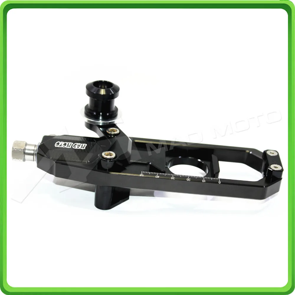 Motorcycle Chain Tensioner Adjuster with paddock bobbins kit for Suzuki GSXR1000 GSXR 1000 GSX-R1000 2007 2008 07 08 Black (9)