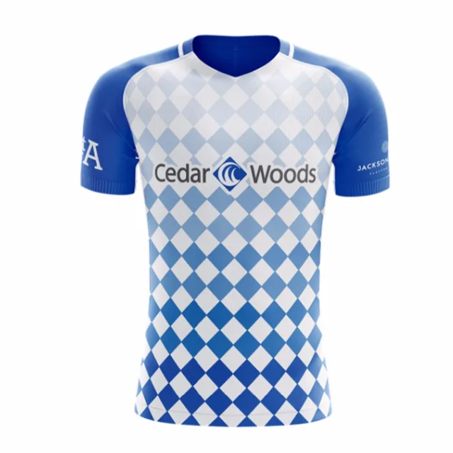 Custom 2017 new design color combination dry fit sublimation cheap soccer Jersey