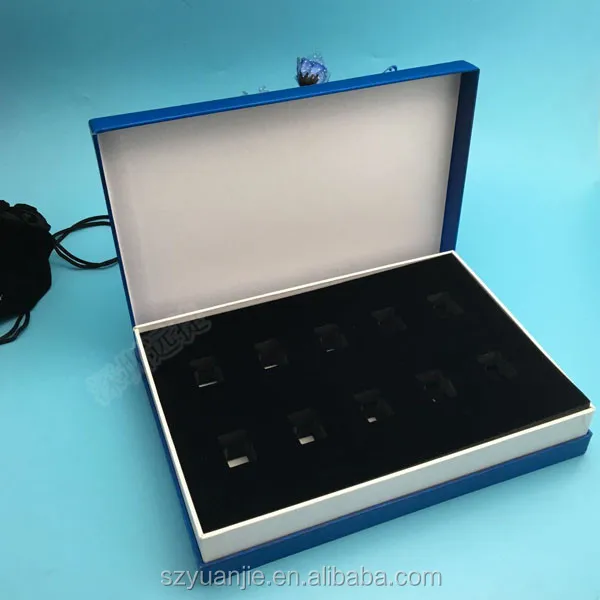 custom cosmetics rigid paper cardboard packaging box with eva