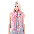 Fashionable style print women print pompom scarf