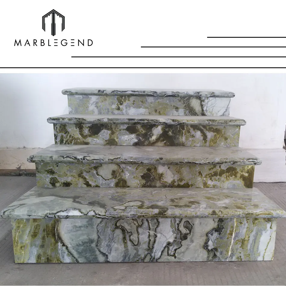 Unique Green Marble Interior Stone Stair Treads Buy Marble Stair Interior Stone Stair Treads Product On Alibaba Com
