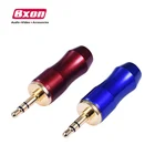 customized electrical golden plated pure copper 3.5mm audio banana plug in wire connectors