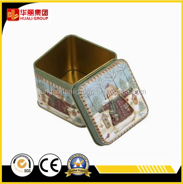 cute snowman shape christmas food gift tin box