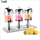 Wholesale dubai food restaurant unique juicer dispenser cold 3 tanks soda dispenser beverage with ice