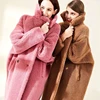 Winter Oversize Sheepskin Fur Jacket / Plus Size Long Thick Teddy Jacket Women / Real Sheep Lamb Fur Teddy Bear Jacket