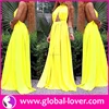 2016 new arrival yellow and black prom dresses