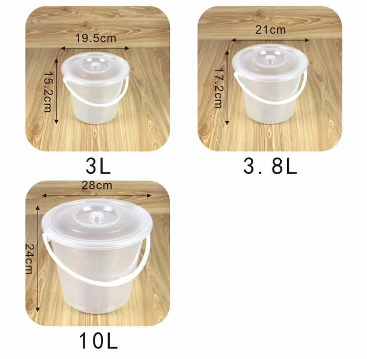 Wholesale Custom Cheap Food Grade Plastic Yogurt Bucket With Handle