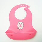 2018 New Design Soft Waterproof Silicon Baby Bib